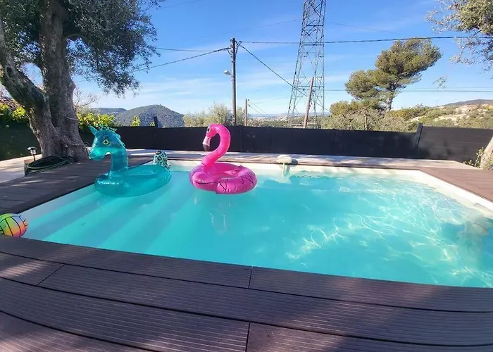 فيلة Nice, Magnifique Vue Avec Piscine نيس